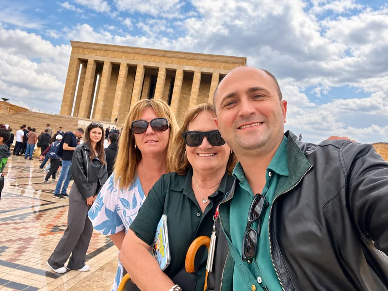 Turkey Itineraries guests. With our guide at Anıtkabir, Ankara