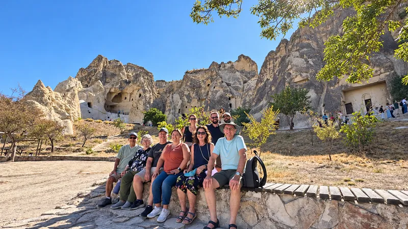 Turkey Itineraries guests. At the Göreme Open Air Museum, Cappadocia