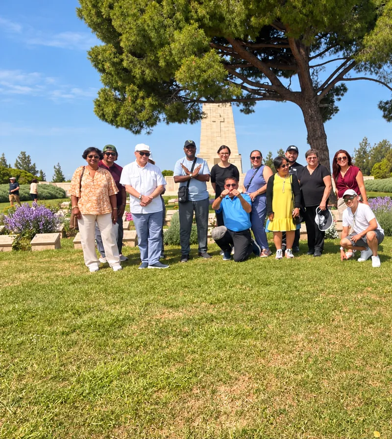 Turkey Itineraries guests. At the Lone Pine Memorial, Gallipoli