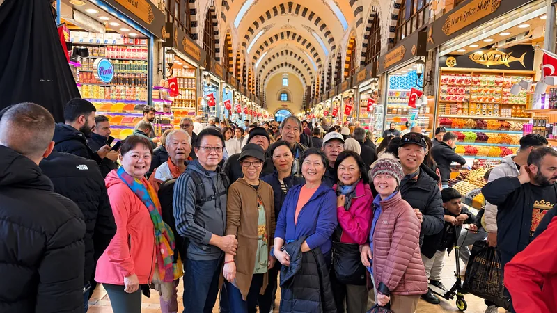 Turkey Itineraries guests. In the Spice Bazaar, Istanbul
