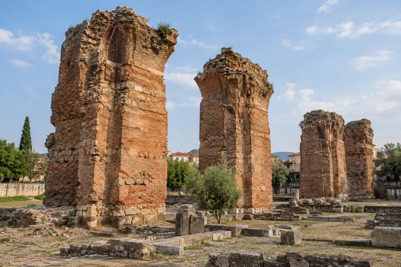 Brick piers of the Basilica of St. John at Philadelphia (Alasehir), one of the Seven Churches of Revelation